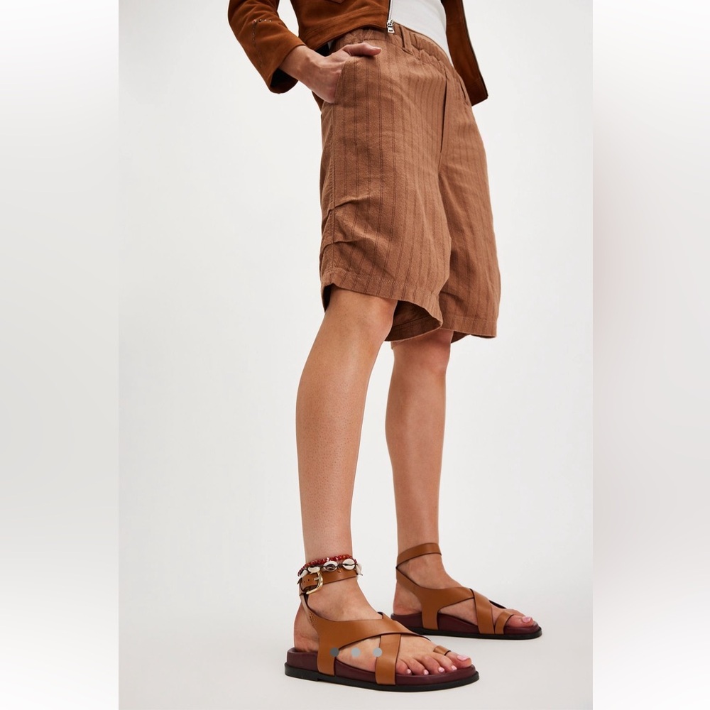Free People Anya Criss-Cross Footbed Sandals Sz-7 - Picture 2 of 11